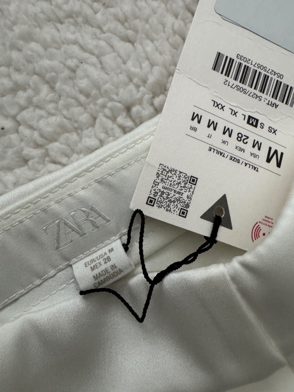 Zara white Word leg pants
